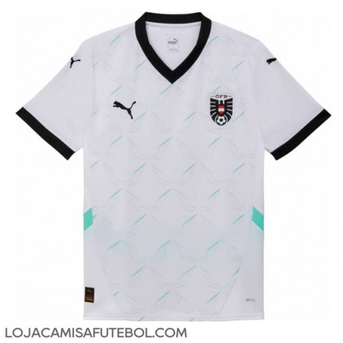 Camisa de Futebol Áustria Equipamento Secundário Europeu 2024 Manga Curta